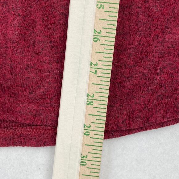 Torrid Super Soft Plush Tunic Top Size 1X Burgundy Red Laced Shoulders V-Neck - Picture 8 of 11